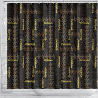 Hawaii Brown Plumeria Lei Black Shower Curtain Frangipani Floral Heritage Art