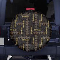Hawaii Brown Plumeria Lei Black Spare Tire Cover Frangipani Floral Heritage Art