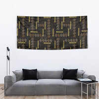 Hawaii Brown Plumeria Lei Black Tapestry Frangipani Floral Heritage Art