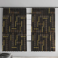 Hawaii Brown Plumeria Lei Black Window Curtain Frangipani Floral Heritage Art