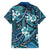 Polynesian Hibiscus Tropical Blue Floral Hawaiian Shirt Tribal Pattern - Polynesian Pride