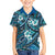 Polynesian Hibiscus Tropical Blue Floral Hawaiian Shirt Tribal Pattern - Polynesian Pride