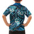 Polynesian Hibiscus Tropical Blue Floral Hawaiian Shirt Tribal Pattern - Polynesian Pride