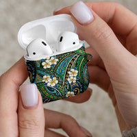 Polynesian Hibiscus Tropical Green Floral AirPods Case Tribal Pattern - Polynesian Pride