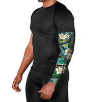 Polynesian Hibiscus Tropical Green Floral Arm Sleeves Tribal Pattern - Polynesian Pride