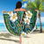 Polynesian Hibiscus Tropical Green Floral Beach Blanket Tribal Pattern - Polynesian Pride