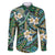Polynesian Hibiscus Tropical Green Floral Family Matching Mermaid Dress and Hawaiian Shirt Tribal Pattern - Polynesian Pride