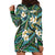 Polynesian Hibiscus Tropical Green Floral Hoodie Dress Tribal Pattern - Polynesian Pride