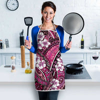 Polynesian Hibiscus Tropical Pink Floral Apron Tribal Pattern - Polynesian Pride