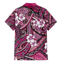 Polynesian Hibiscus Tropical Pink Floral Family Matching Mermaid Dress and Hawaiian Shirt Tribal Pattern LT01 - Polynesian Pride