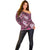 Polynesian Hibiscus Tropical Pink Floral Off Shoulder Sweater Tribal Pattern - Polynesian Pride