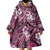 Polynesian Hibiscus Tropical Pink Floral Wearable Blanket Hoodie Tribal Pattern - Polynesian Pride