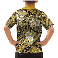 Polynesian Hibiscus Tropical Yellow Floral Family Matching Mermaid Dress and Hawaiian Shirt Tribal Pattern LT01 - Polynesian Pride