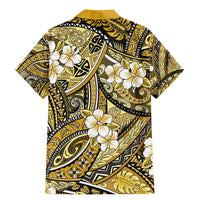 Polynesian Hibiscus Tropical Yellow Floral Family Matching Mermaid Dress and Hawaiian Shirt Tribal Pattern LT01 - Polynesian Pride