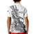 New Zealand Silver Fern Rugby Kid Polo Shirt Aotearoa Kiwi Maori White Version LT01 - Polynesian Pride