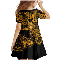 Hawaii Ukulele Family Matching Mermaid Dress and Hawaiian Shirt Polynesian Pattern Gold Version LT01 - Polynesian Pride
