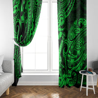 Hawaii Ukulele Window Curtain Polynesian Pattern Green Version LT01 - Polynesian Pride