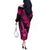 Hawaii Ukulele Off The Shoulder Long Sleeve Dress Polynesian Pattern Pink Version LT01 - Polynesian Pride