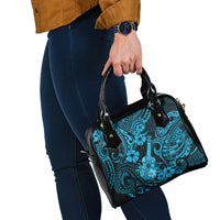 Hawaii Ukulele Shoulder Handbag Polynesian Pattern Sky Blue Version LT01 - Polynesian Pride