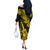 Hawaii Ukulele Off The Shoulder Long Sleeve Dress Polynesian Pattern Yellow Version LT01 - Polynesian Pride