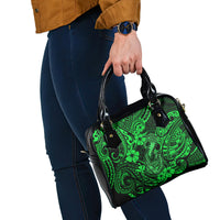 Hawaii Fish Hook Shoulder Handbag Polynesian Pattern Green Version LT01 - Polynesian Pride