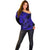 Hawaii Fish Hook Off Shoulder Sweater Polynesian Pattern Navy Blue Version LT01 - Polynesian Pride