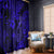 Hawaii Fish Hook Window Curtain Polynesian Pattern Navy Blue Version LT01 Blue - Polynesian Pride