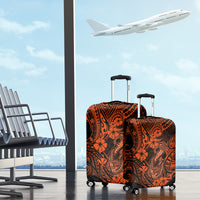 Hawaii Fish Hook Luggage Cover Polynesian Pattern Orange Version LT01