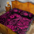 Hawaii Fish Hook Quilt Bed Set Hibiscus Hawaii Tribal Tattoo Pink Version LT01 - Polynesian Pride