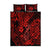 Hawaii Fish Hook Quilt Bed Set Hibiscus Hawaii Tribal Tattoo Red Version LT01 Red - Polynesian Pride