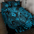 Hawaii Fish Hook Quilt Bed Set Hibiscus Hawaii Tribal Tattoo Sky Blue Version LT01 - Polynesian Pride