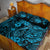 Hawaii Fish Hook Quilt Bed Set Hibiscus Hawaii Tribal Tattoo Sky Blue Version LT01 - Polynesian Pride