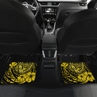 Hawaii Fish Hook Car Mats Hibiscus Hawaii Tribal Tattoo Yellow Version LT01 - Polynesian Pride
