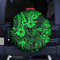 Hawaii King Kamehameha Spare Tire Cover Polynesian Pattern Green Version LT01 - Polynesian Pride