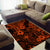 Hawaii King Kamehameha Area Rug Polynesian Pattern Orange Version LT01 - Polynesian Pride