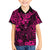 Hawaii King Kamehameha Family Matching Off Shoulder Maxi Dress and Hawaiian Shirt Polynesian Pattern Pink Version LT01 Son's Shirt Pink - Polynesian Pride