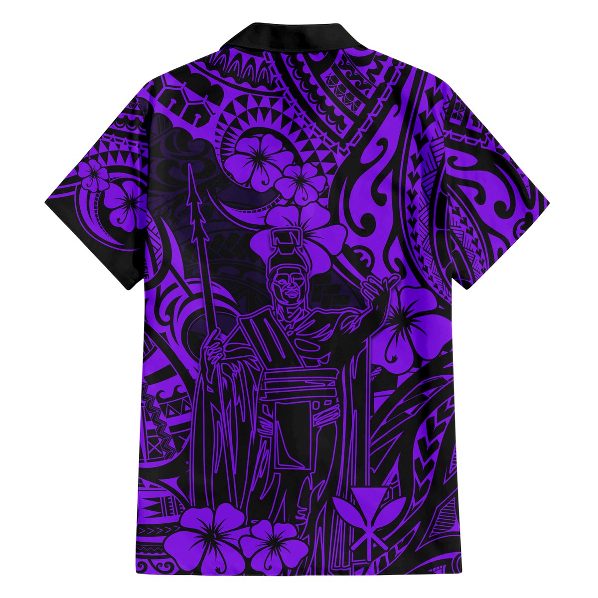 Hawaii King Kamehameha Hawaiian Shirt Polynesian Pattern Purple Version LT01 - Polynesian Pride