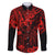 Hawaii King Kamehameha Family Matching Tank Maxi Dress and Hawaiian Shirt Polynesian Pattern Red Version LT01 Dad's Shirt - Long Sleeve Red - Polynesian Pride