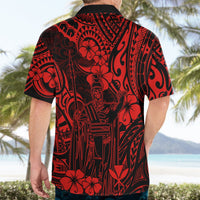 Hawaii King Kamehameha Hawaiian Shirt Polynesian Pattern Red Version LT01 - Polynesian Pride