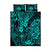 Hawaii King Kamehameha Quilt Bed Set Polynesian Pattern Turquoise Version LT01 Turquoise - Polynesian Pride
