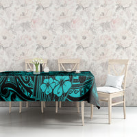 Hawaii King Kamehameha Tablecloth Polynesian Pattern Turquoise Version LT01 - Polynesian Pride
