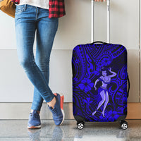 Hawaii Hula Girl Luggage Cover Polynesian Pattern Navy Blue Version LT01 - Polynesian Pride