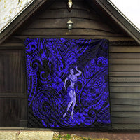 Hawaii Hula Girl Quilt Polynesian Pattern Navy Blue Version LT01 - Polynesian Pride