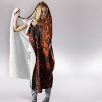 Hawaii Hula Girl Hooded Blanket Polynesian Pattern Orange Version LT01 - Polynesian Pride