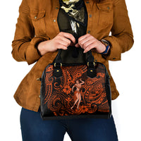 Hawaii Hula Girl Shoulder Handbag Polynesian Pattern Orange Version LT01 - Polynesian Pride