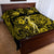 Hawaii Hula Girl Quilt Bed Set Hibiscus Hawaii Tribal Tattoo Yellow Version LT01 - Polynesian Pride