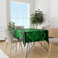 Hawaii Pineapple Tablecloth Paradise Flowers Pacific With Green Polynesian Tribal LT01 - Polynesian Pride