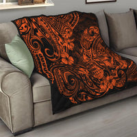 Hawaii Pineapple Quilt Paradise Flowers Pacific With Orange Polynesian Tribal LT01 - Polynesian Pride