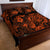 Hawaii Pineapple Quilt Bed Set Paradise Flowers Pacific With Orange Polynesian Tribal LT01 - Polynesian Pride