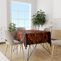 Hawaii Pineapple Tablecloth Paradise Flowers Pacific With Orange Polynesian Tribal LT01 - Polynesian Pride